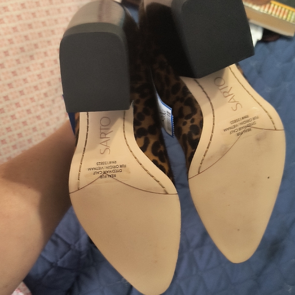 Leopard Print Ankle Booties - image 6